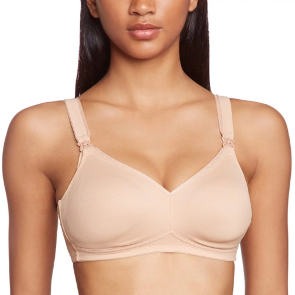 NEW Anita Twin Firm Wire-free Smooth Soft Cup Nursing Bra 5080 Skin (Beige) 722